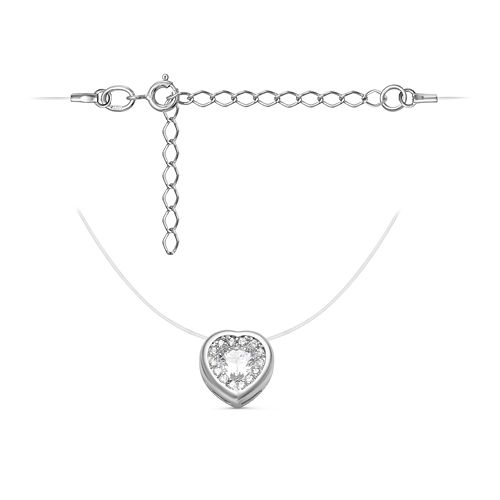 Колье "сердце" 925 С131373
