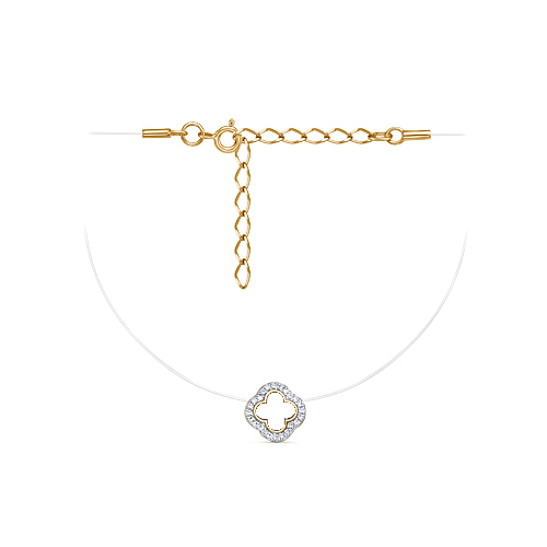 Колье четырехлистник 585 132165-01