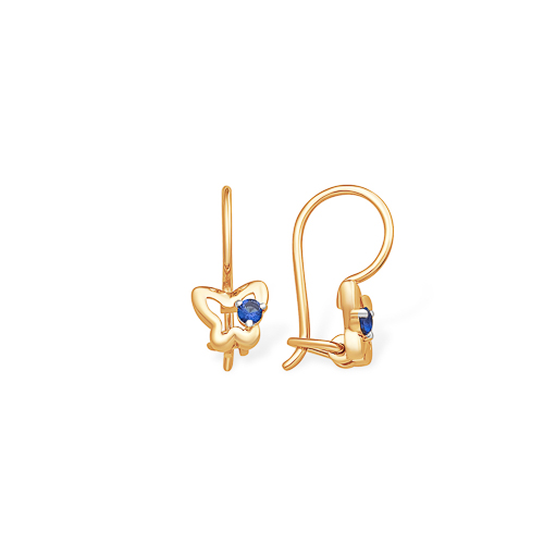 Серьги детские 585 бабочки С13213589
