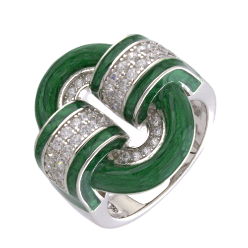 
						Кольцо 925 R39492-GREEN