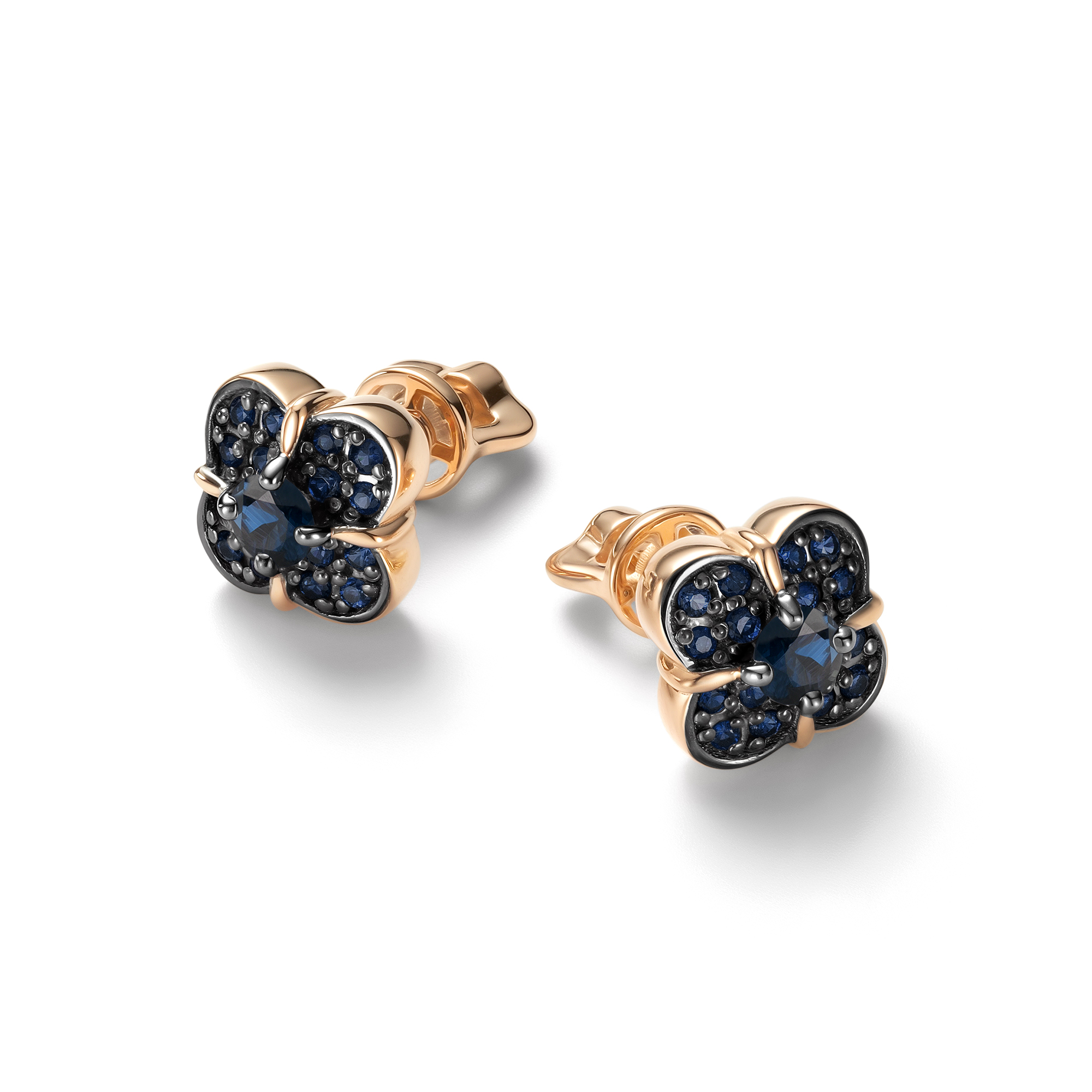 Пусеты 585 "Четырехлистник-клевер" 27061-102