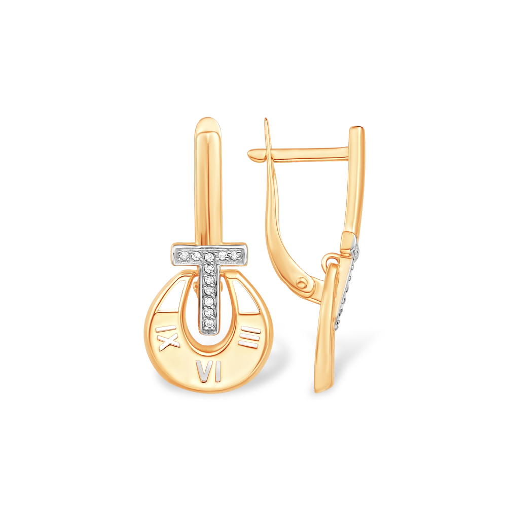 Серьги 585 с римскими цифрами С13222180