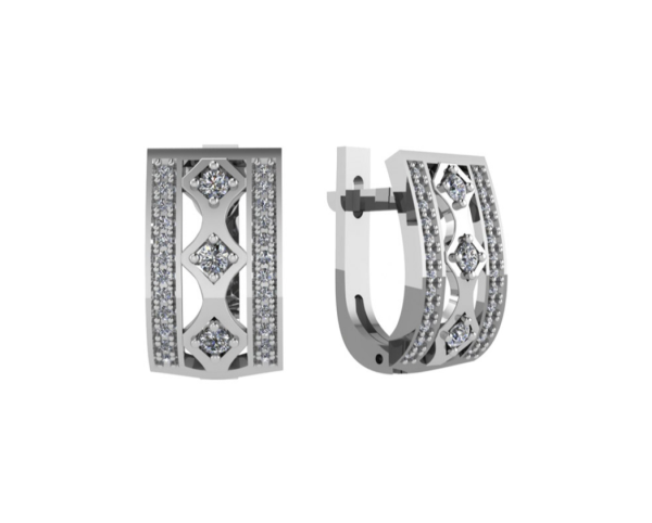 Серьги серебряные с фианитами 2100774-00775