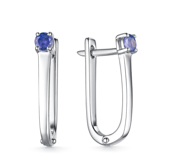 Серьги серебрянные с танзанитом (925) С-3887РС464